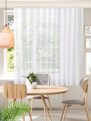 комплект вуаль для кухни белоснежная 145х270 см - 2 шт, 55-z001/14