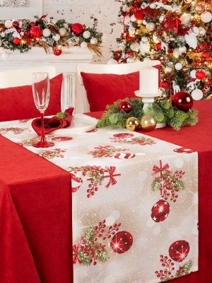 комплект скатерть + дорожка на стол рождество 130х170/40х140 см, 730-511/36-1869