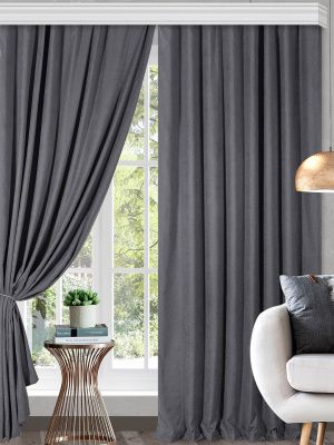 комплект штор антрацит 200х270 см - 2 шт, 777-z754/1