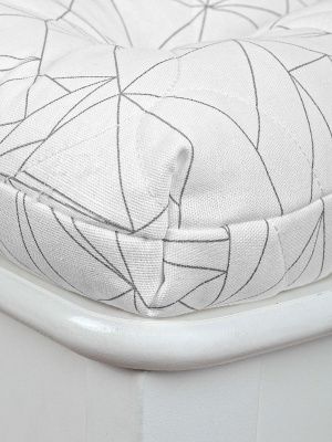 стеганая подушка на стул на завязках оригами 40х40 см, 106-3019/1