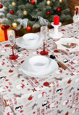 скатерть кухонная на стол прямоугольная крамбл 136х220 см, 731-3081/1