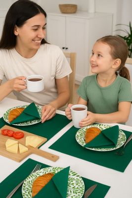 комплект 4 салфетки изумруд 40х30 см, 740-511/22