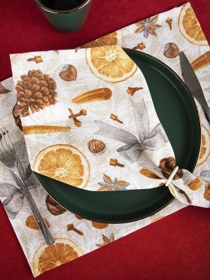 комплект 4 салфетки глинтвейн 40х30 см, 240-3115/1