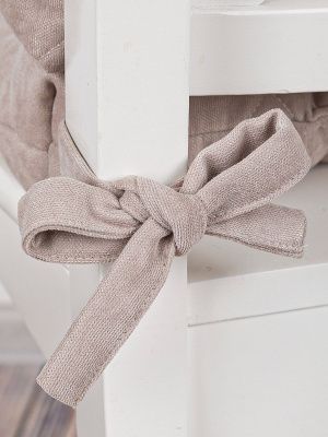 стеганая подушка на стул на завязках джинджер 40х40 см, 706-511/07