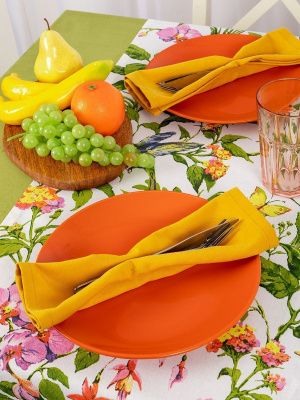 комплект скатерть + дорожка на стол яркий мир 130х170/40х140 см, 830-5018/23-1834