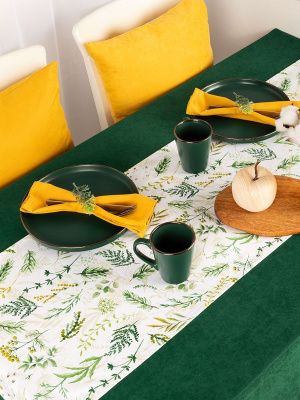 комплект скатерть + дорожка на стол долина 130х170/40х140 см, 730-511/22-3047