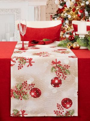 комплект скатерть + дорожка на стол рождество 130х170/40х140 см, 730-511/36-1869