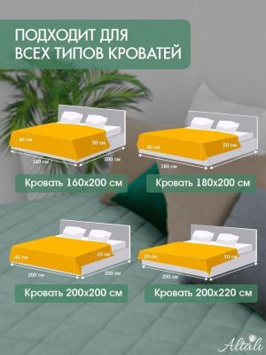 покрывало двуспальное на кровать мята 220х240 см, 893-5018/54/2