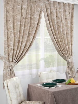 комплект штор для кухни изольда 130х180 см - 2 шт, 8-3078/1