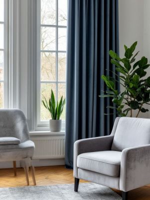комплект штор бархатный блэкаут пепел 150х250 см - 2 шт, 873-1663/10/2