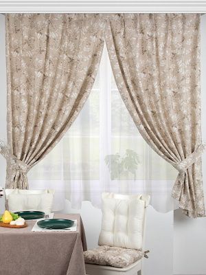 комплект штор для кухни изольда 130х180 см - 2 шт, 8-3078/1