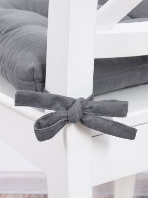 подушка на стул на завязках антрацит 40х40 см, 705-z754/2