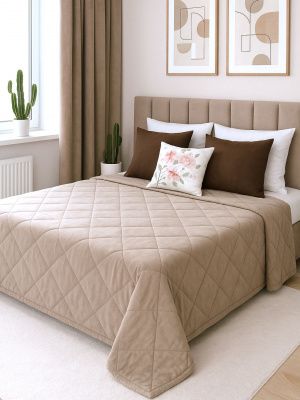 покрывало двуспальное на кровать джинджер 200x220 см, 721-511/07