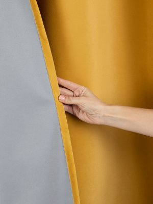 комплект штор бархатный блэкаут шафран 150x270 см - 2 шт, 875-1663/36