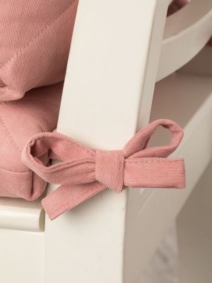 стеганая подушка на стул на завязках пыльная роза 40х40 см, 706-511/29