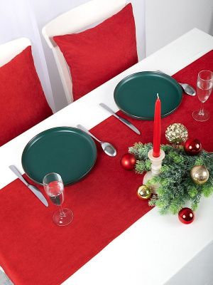 комплект скатерть + дорожка на стол праздник 130х170/40х140 см, 730-511/02-36