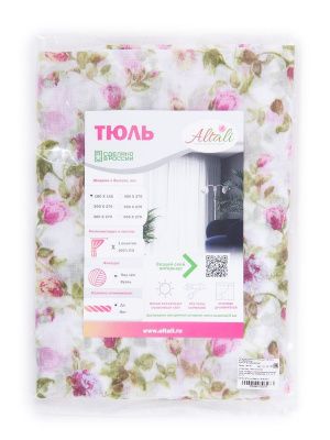 тюль вуаль для кухни роуз шелл 145х180 см - 1 шт, 60-123340/202124/1
